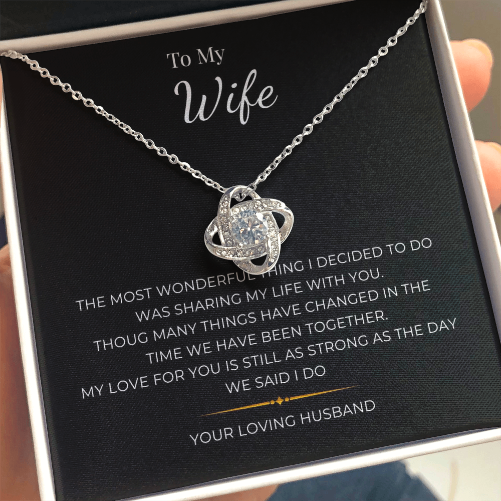 To My Wife Love Knot Necklace