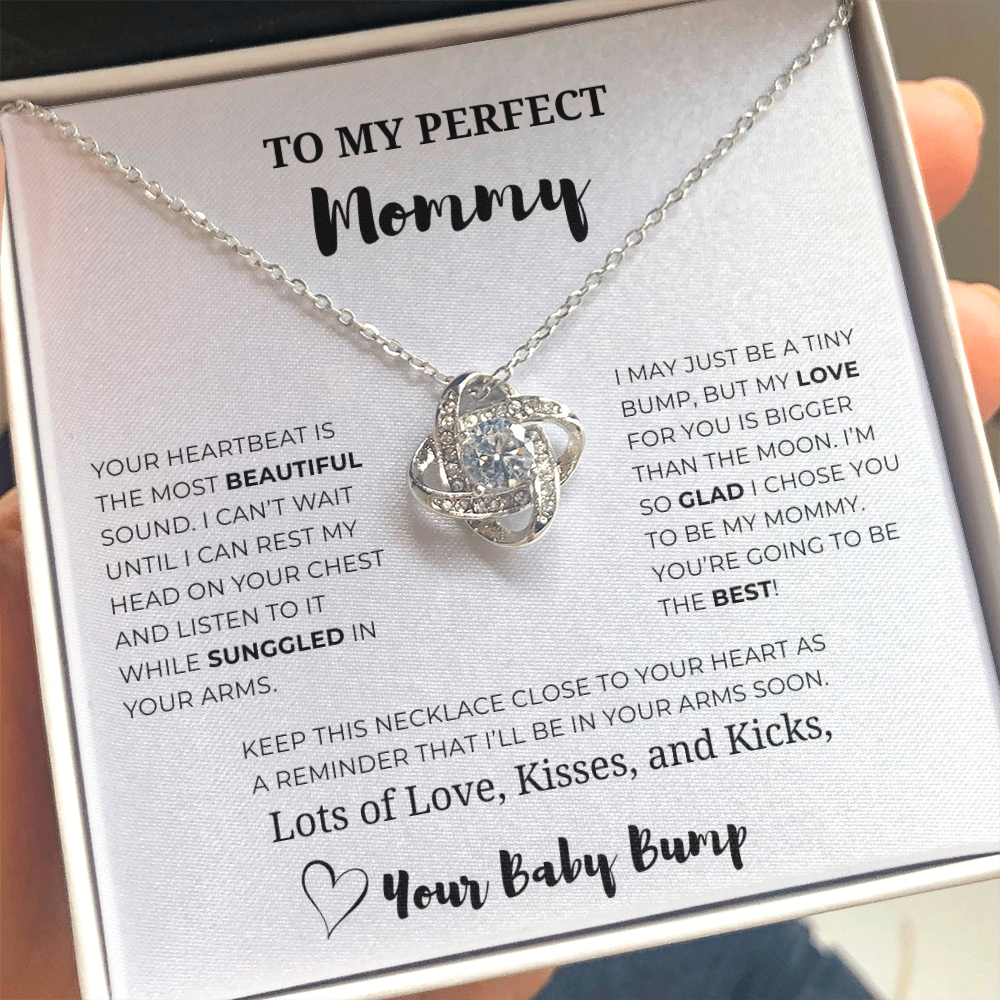 To My Perfect Mommy Love Knot Necklace