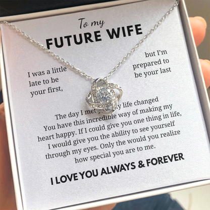 To My Future Wife Love Knot Necklace