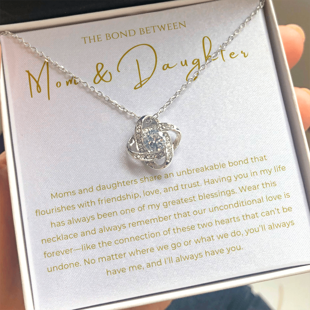 Mom & Daughter Interlocking Hearts Necklace
