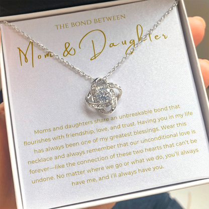 Mom & Daughter Interlocking Hearts Necklace