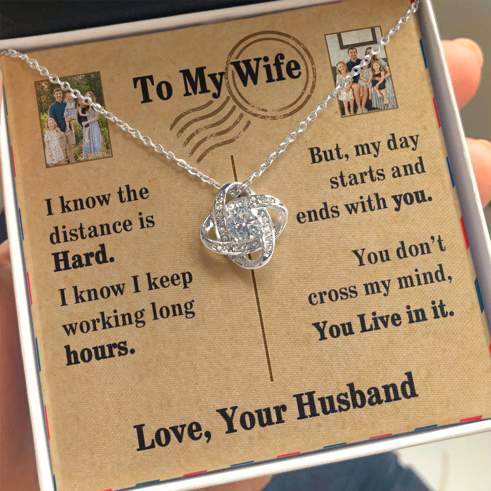 To My Wife Love Knot Necklace