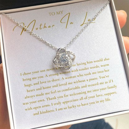 To My Mother In Law Wife Interlocking Hearts Necklace