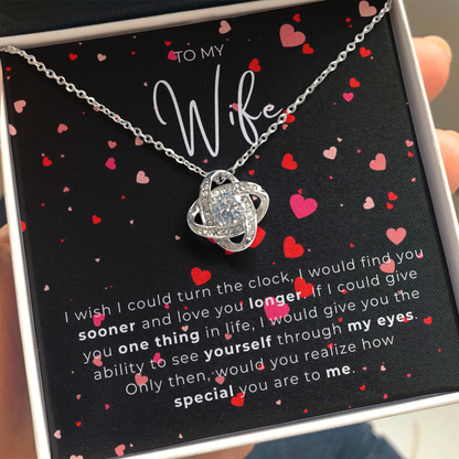 To My Wife Love Knot Necklace
