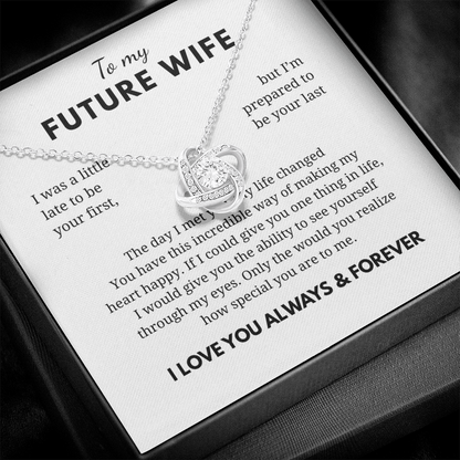 To My Future Wife Love Knot Necklace