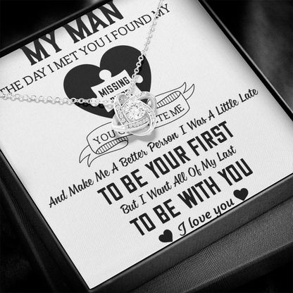 To My Man Love Knot Necklace