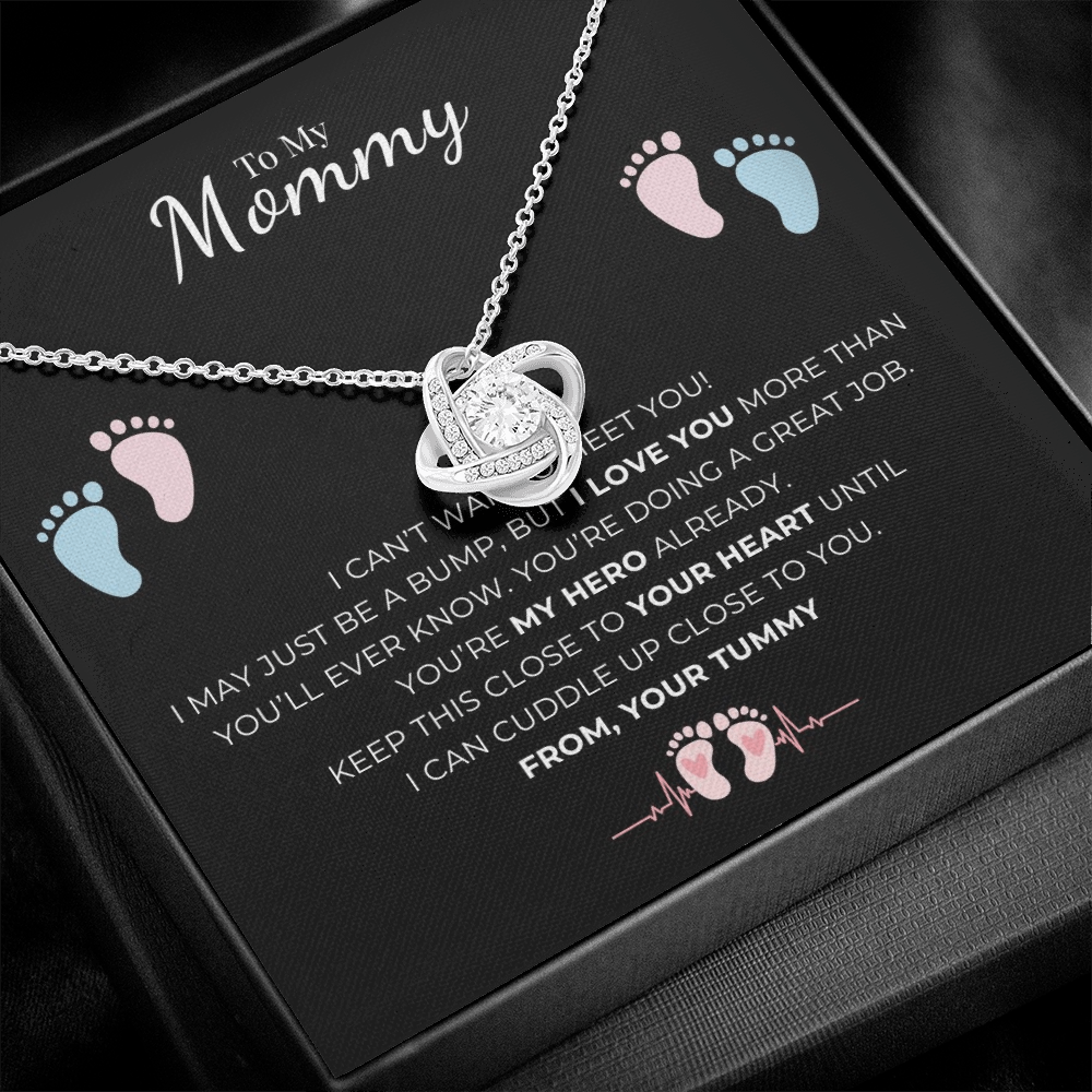 To My Mommy Love Knot Necklace