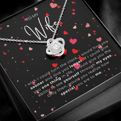 To My Wife Love Knot Necklace