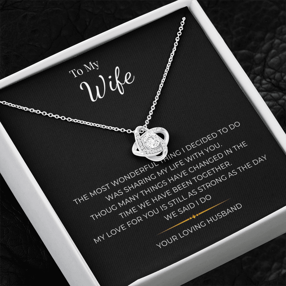 To My Wife Love Knot Necklace