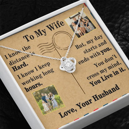 To My Wife Love Knot Necklace