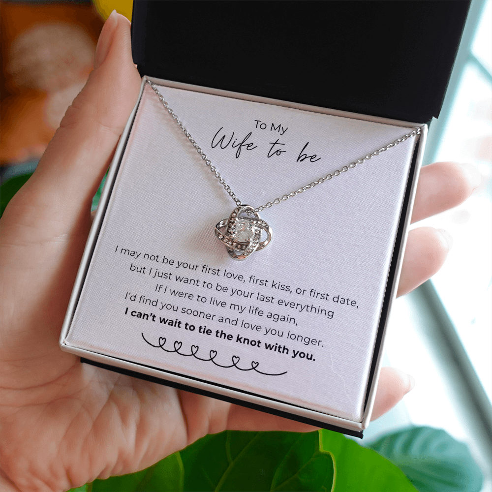 To My Wife To Be Love Knot Necklace