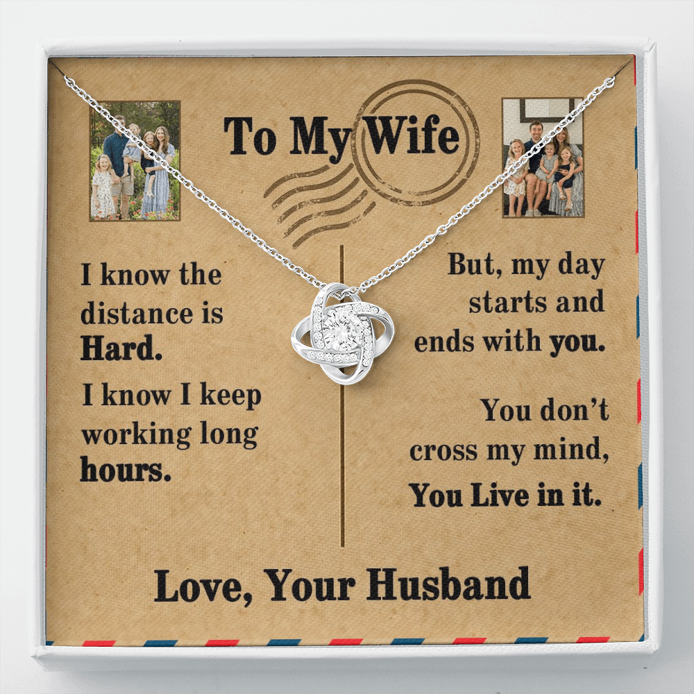 To My Wife Love Knot Necklace