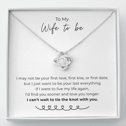To My Wife To Be Love Knot Necklace