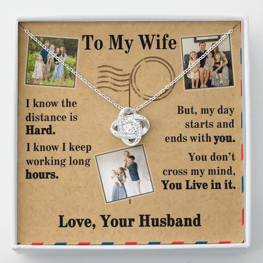To My Wife Love Knot Necklace