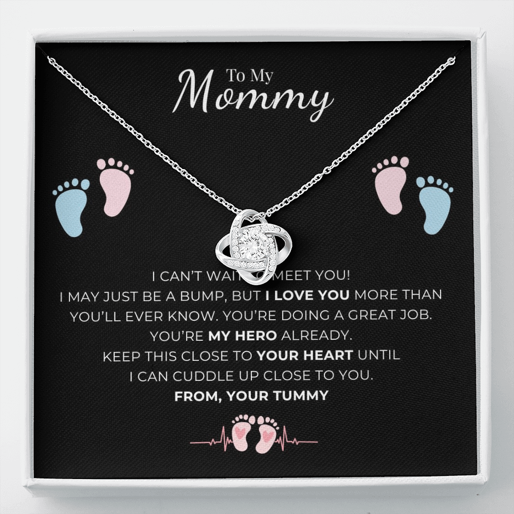 To My Mommy Love Knot Necklace