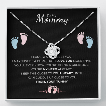 To My Mommy Love Knot Necklace
