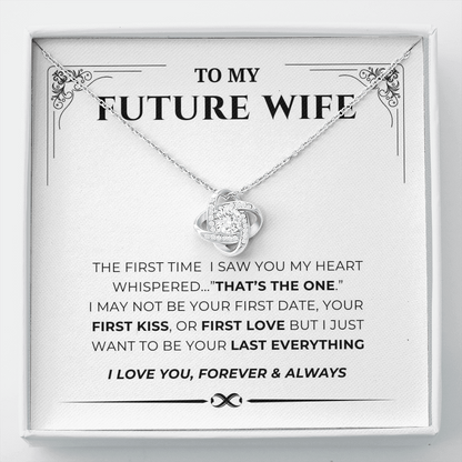 To My Future Wife Love Knot Necklace