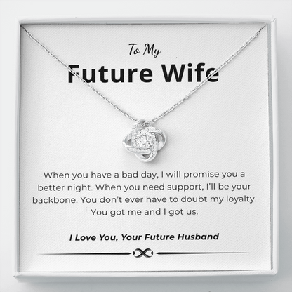 To My Future Wife Love Knot Necklace