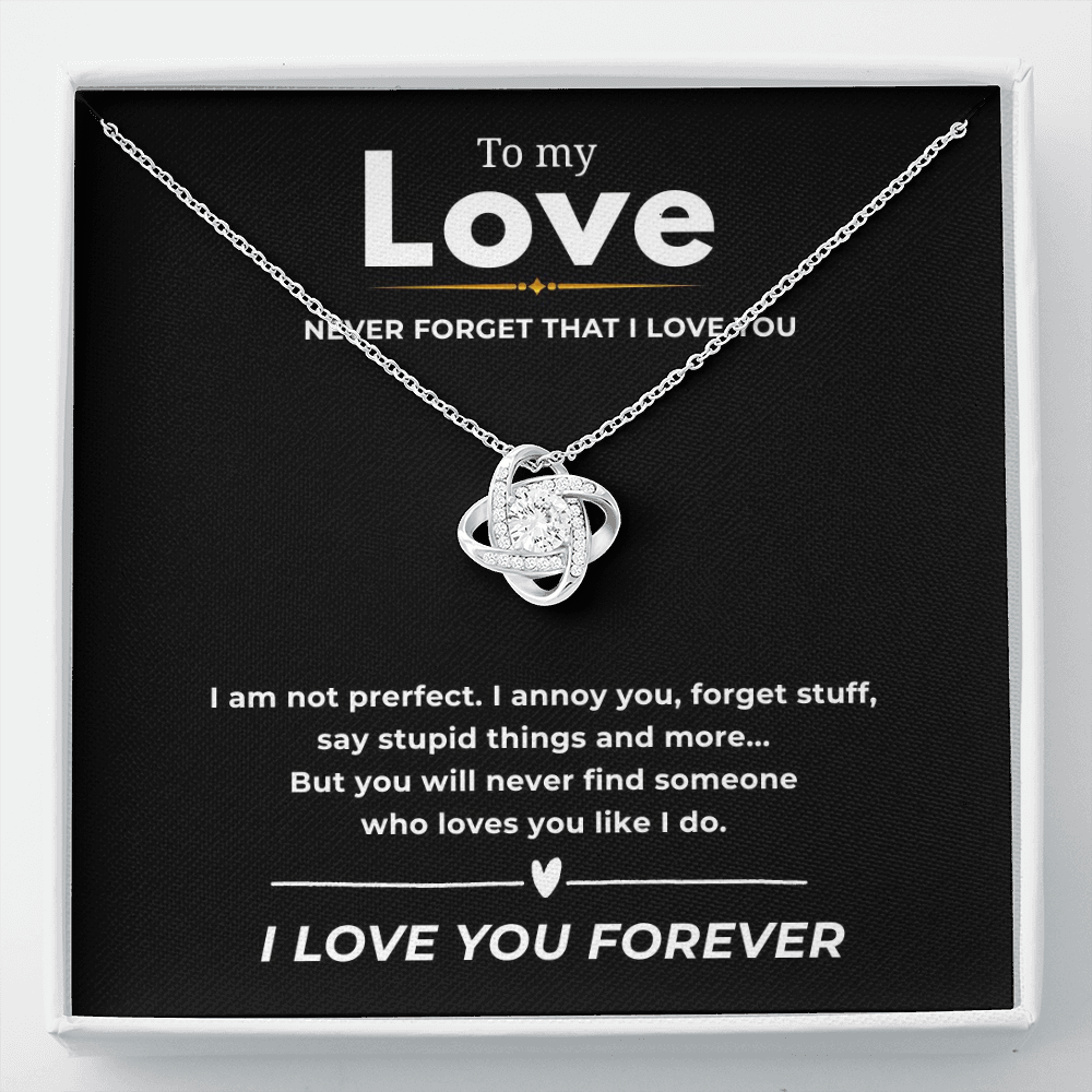 To My Love Love Knot Necklace