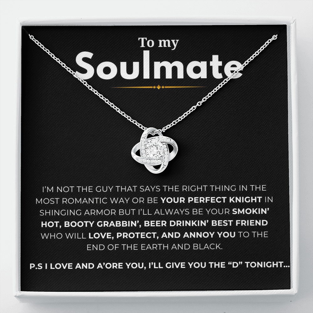 To My Soulmate Love Knot Necklace