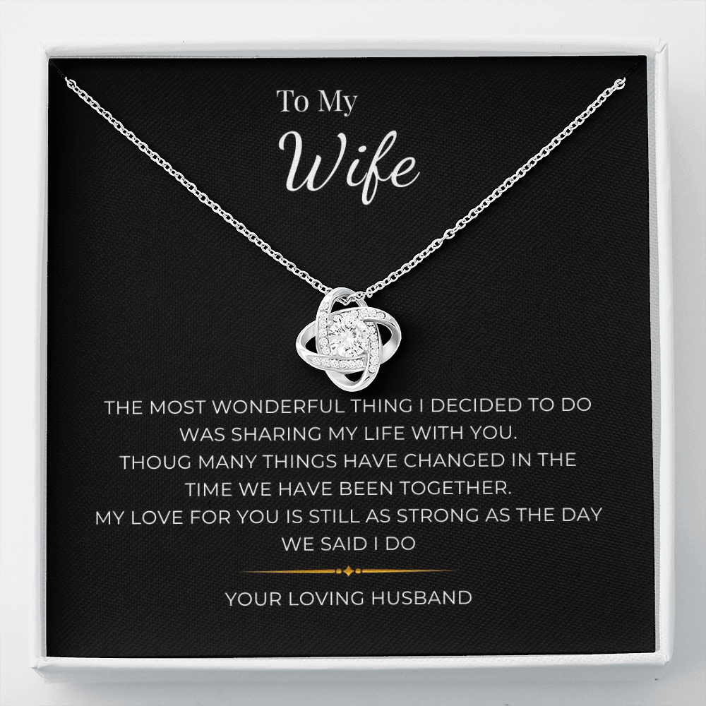 To My Wife Love Knot Necklace