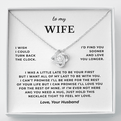 To My Wife Interlocking Hearts Necklace
