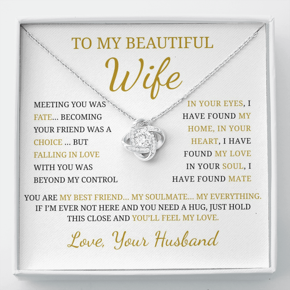 To My Wife Love Knot Necklace
