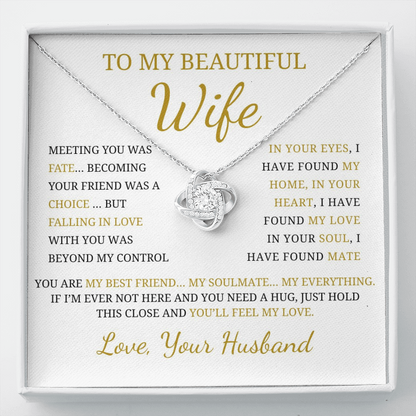 To My Wife Love Knot Necklace