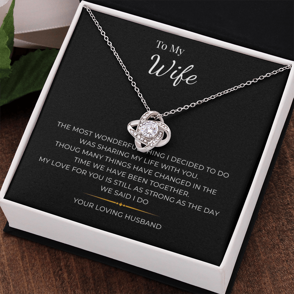 To My Wife Love Knot Necklace