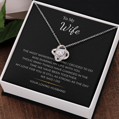 To My Wife Love Knot Necklace
