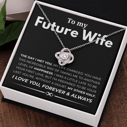 To My Future Wife Love Knot Necklace