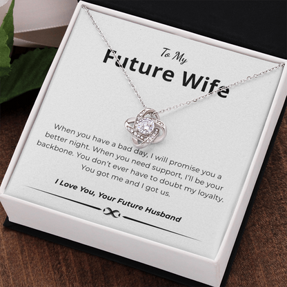 To My Future Wife Love Knot Necklace