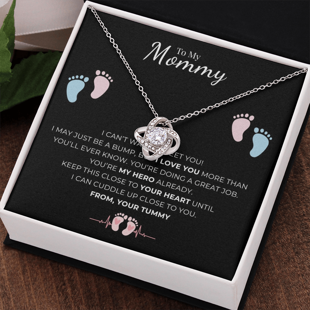 To My Mommy Love Knot Necklace