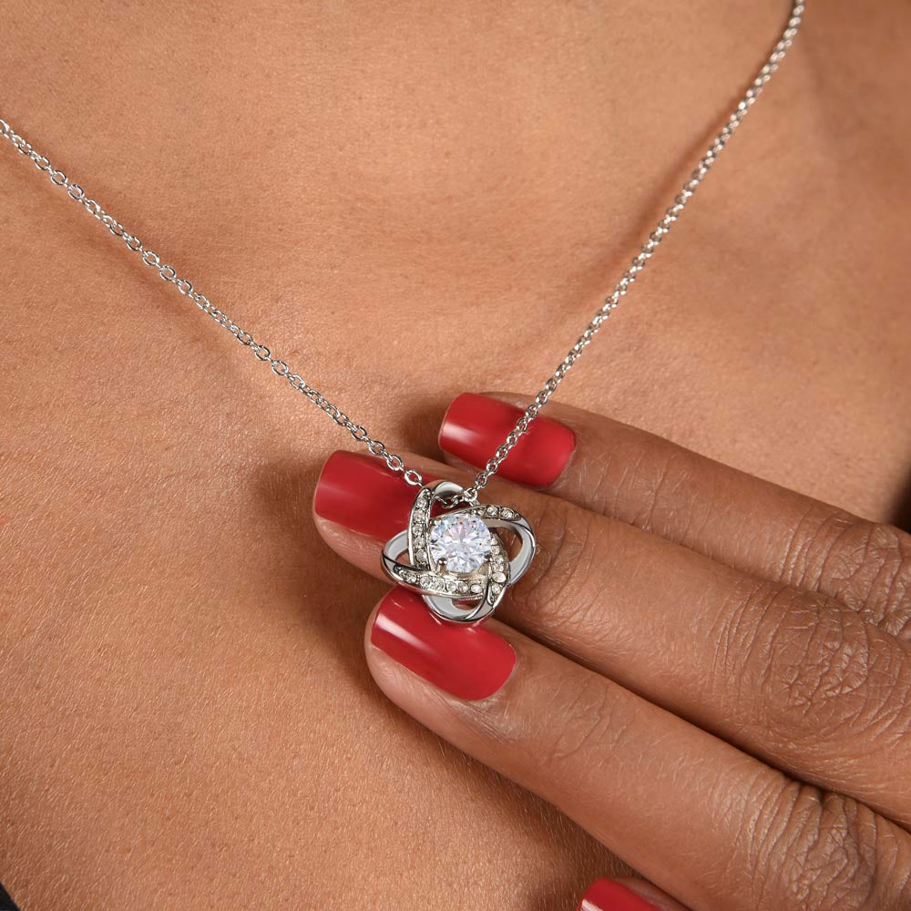 Thank You Mom Love Knot Necklace