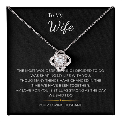 To My Wife Love Knot Necklace
