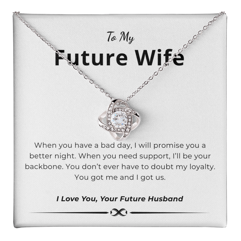 To My Future Wife Love Knot Necklace