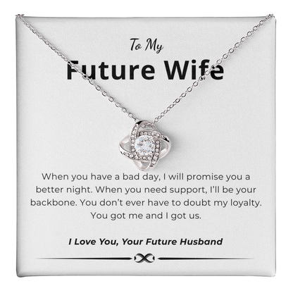 To My Future Wife Love Knot Necklace