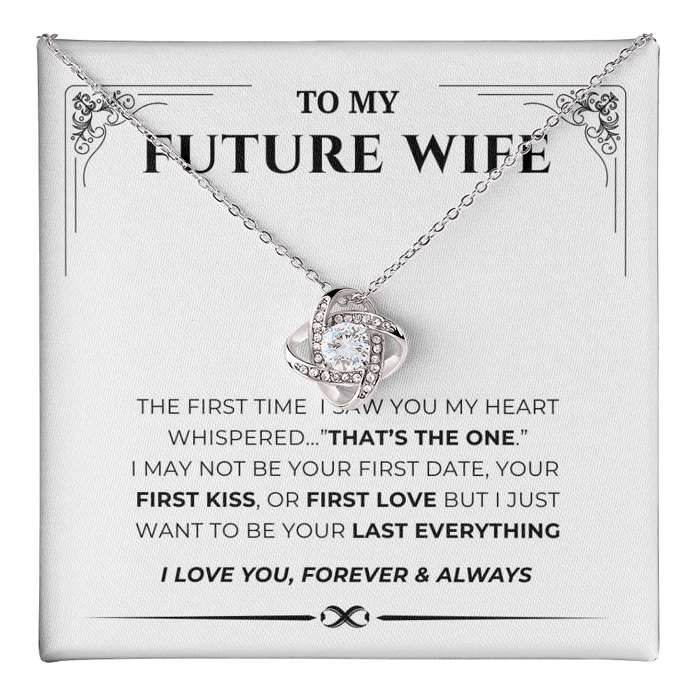 To My Future Wife Love Knot Necklace