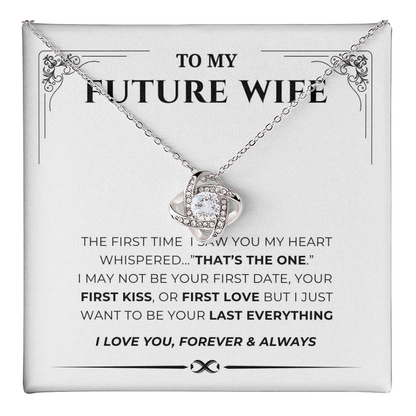 To My Future Wife Love Knot Necklace