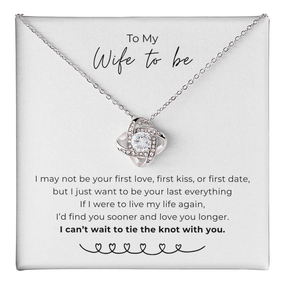 To My Wife To Be Love Knot Necklace