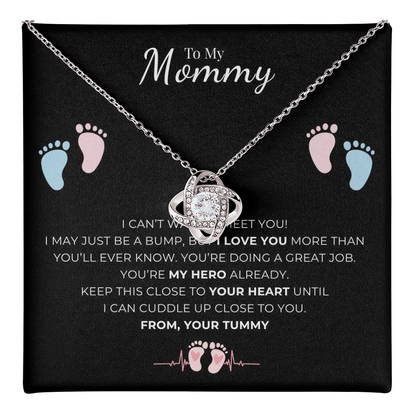 To My Mommy Love Knot Necklace