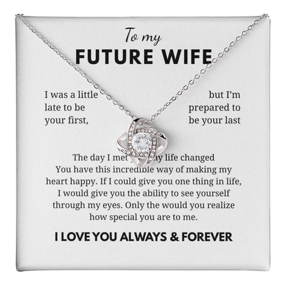 To My Future Wife Love Knot Necklace