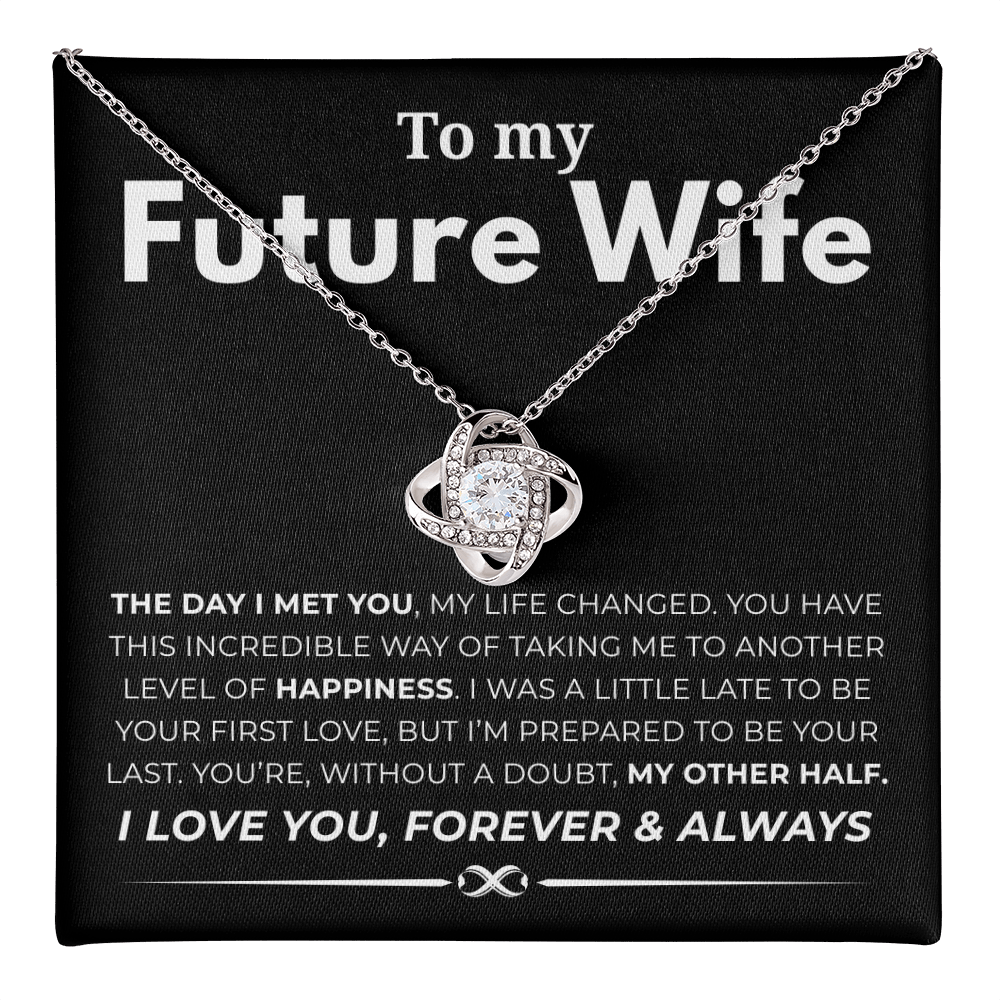 To My Future Wife Love Knot Necklace