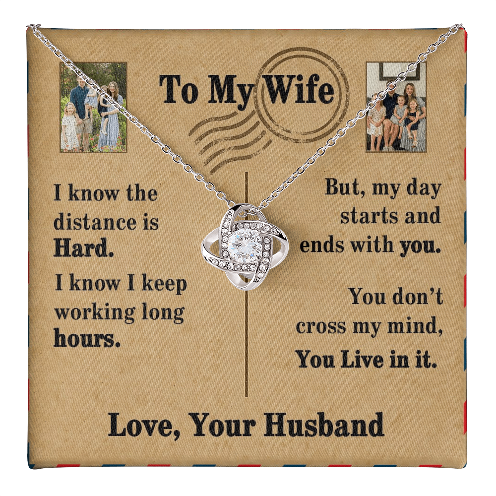 To My Wife Love Knot Necklace