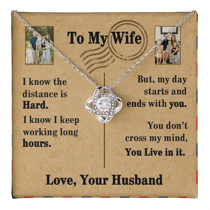 To My Wife Love Knot Necklace