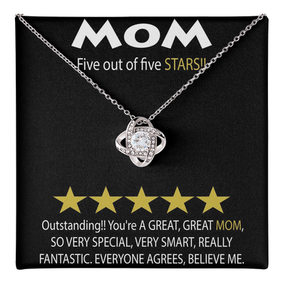 Mom 5 Stars Love Knot Necklace