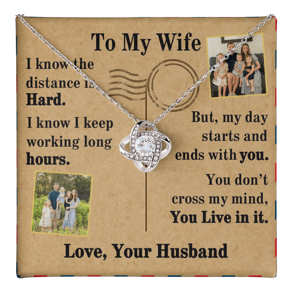 To My Wife Love Knot Necklace