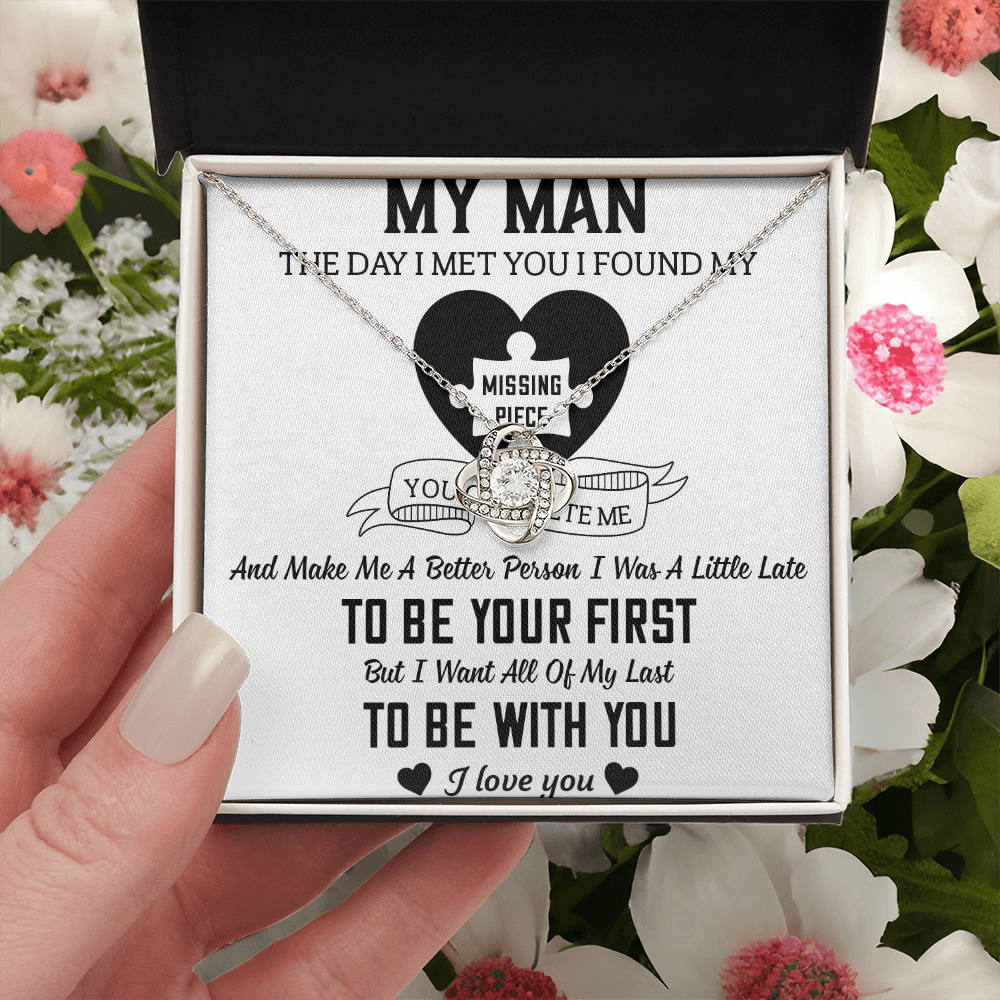 To My Man Love Knot Necklace