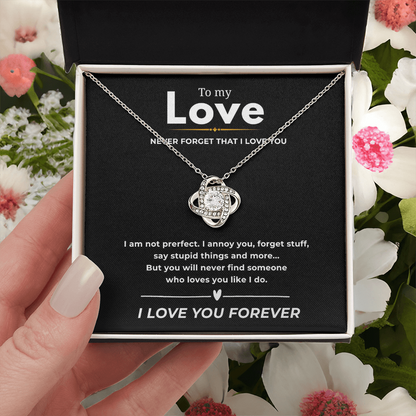 To My Love Love Knot Necklace