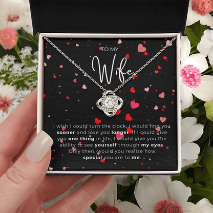To My Wife Love Knot Necklace